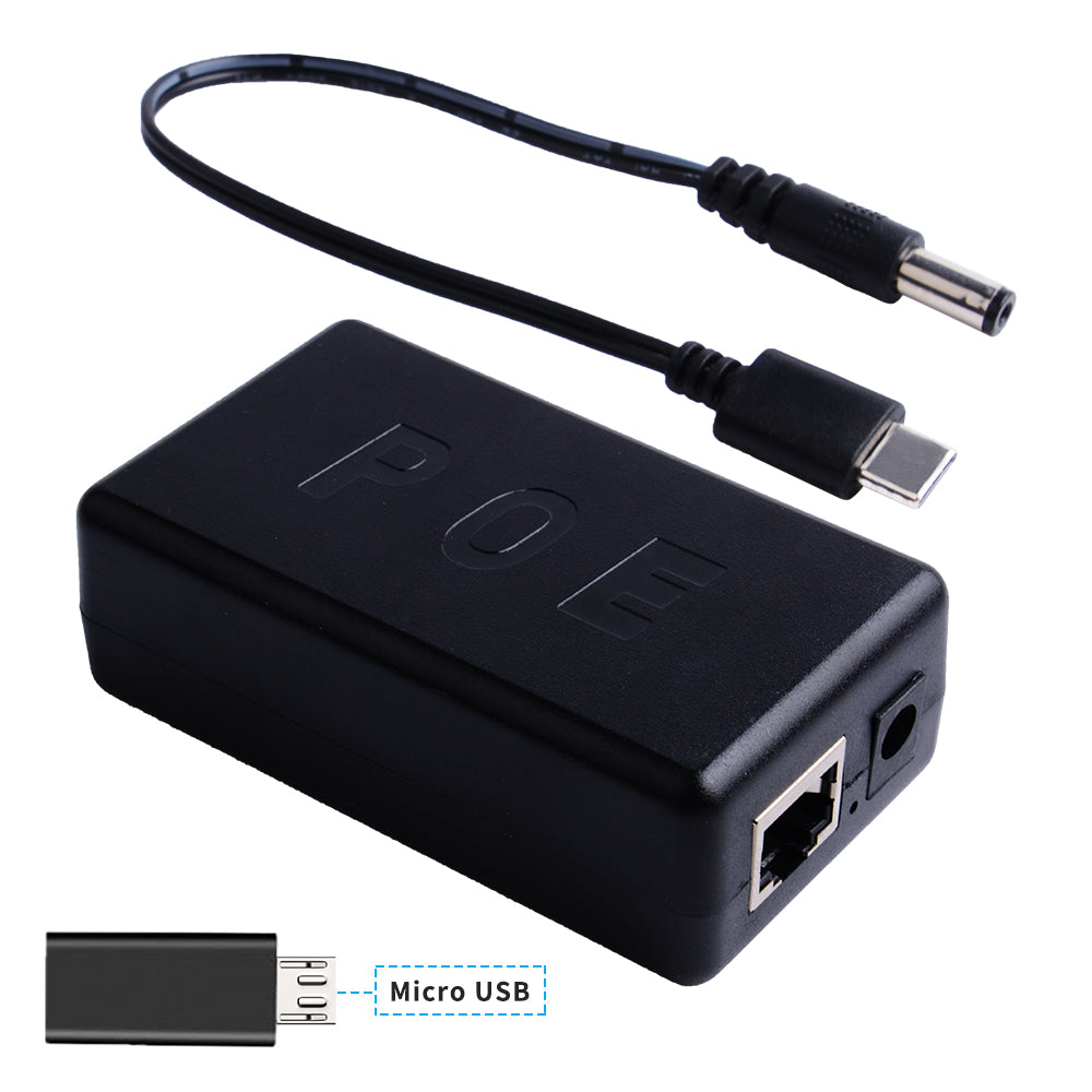 Gigabit Raspberry 4 B / 3B+ Active PoE Splitter USB TYPE C 48V to 5 – 52Pi Store