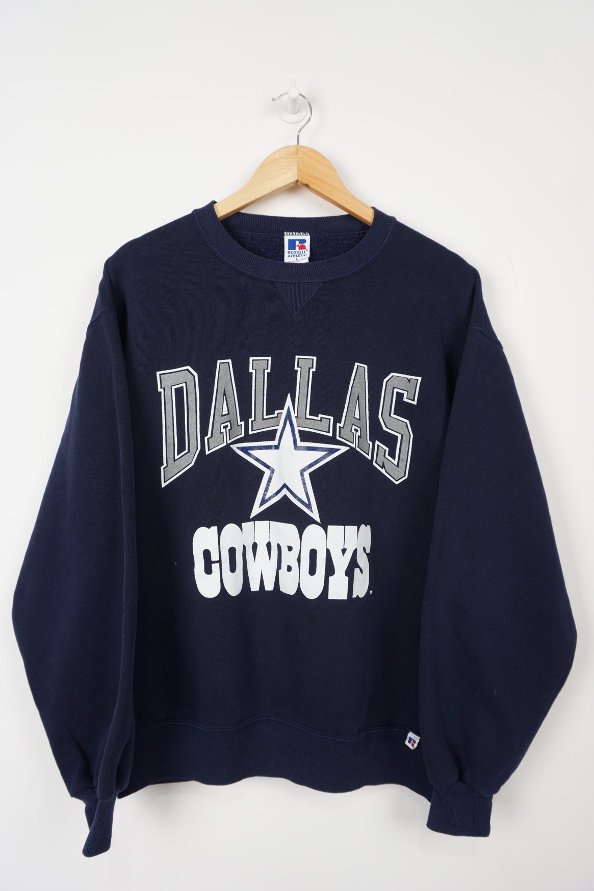 Russell Athletic, Sweaters, Mens Vintage Dallas Cowboys Sweatshirt Xxl  Navy Usa Made Nfl Football Russell