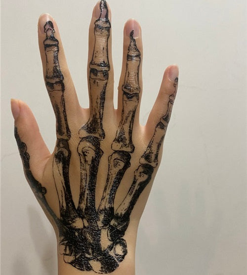 skeleton hand drawing for tattoo