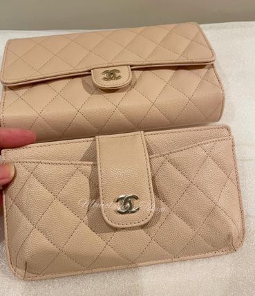 beige chanel wallet