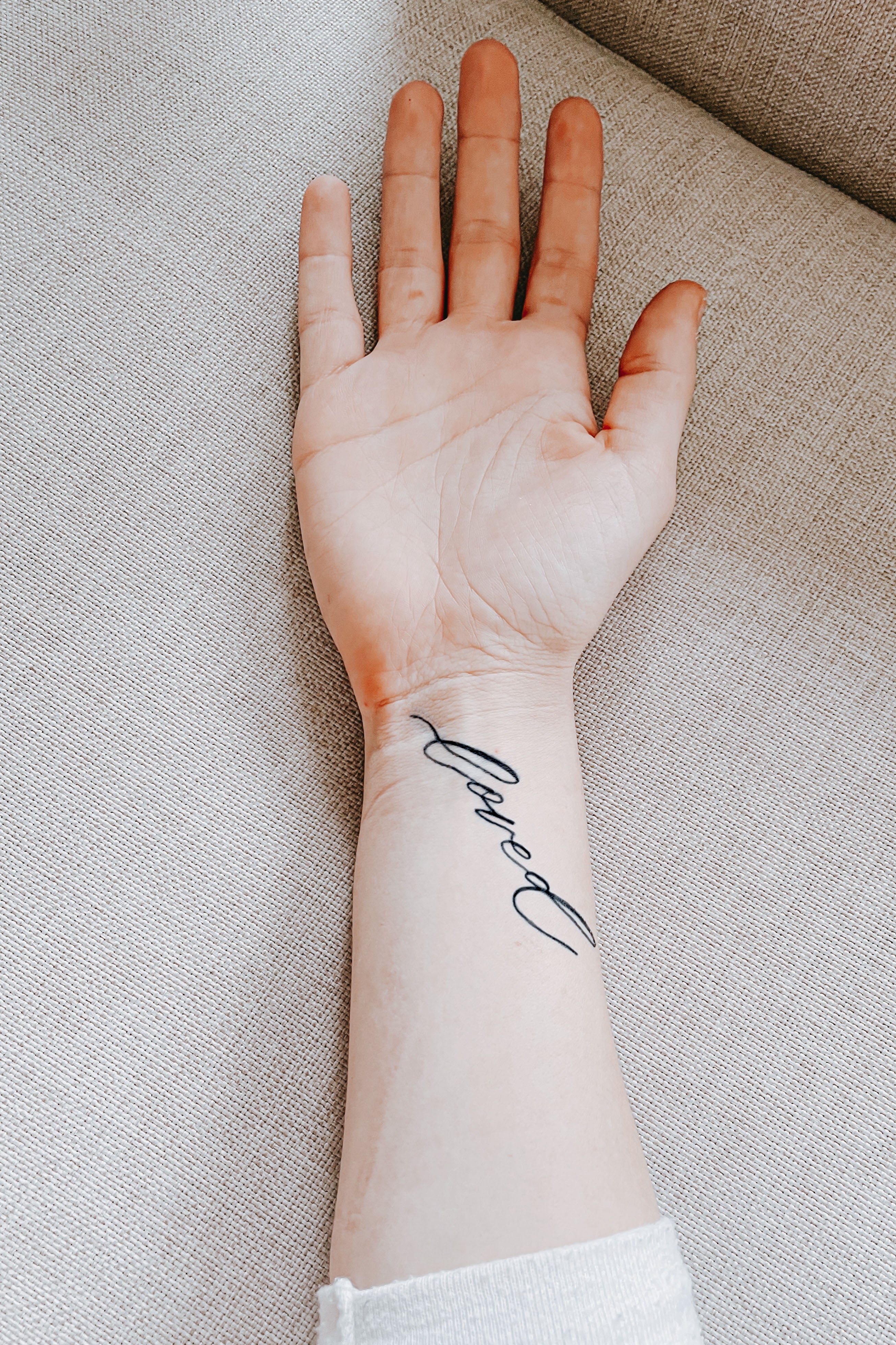 Loved Calligraphy Tattoo – Written Word Calligraphy and Design