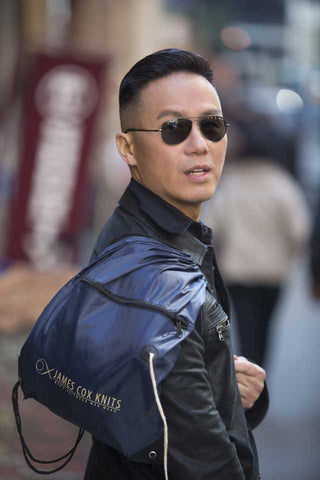 BD Wong with James Cox Knits Backpack