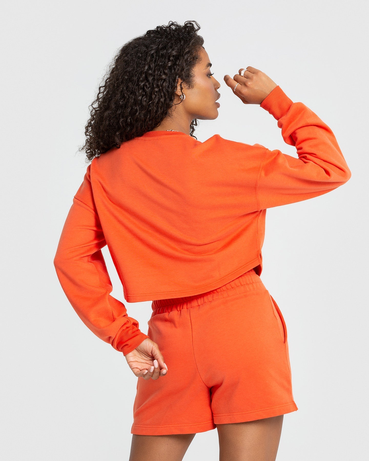 Comfort Cropped Crew Neck | Deep Orange