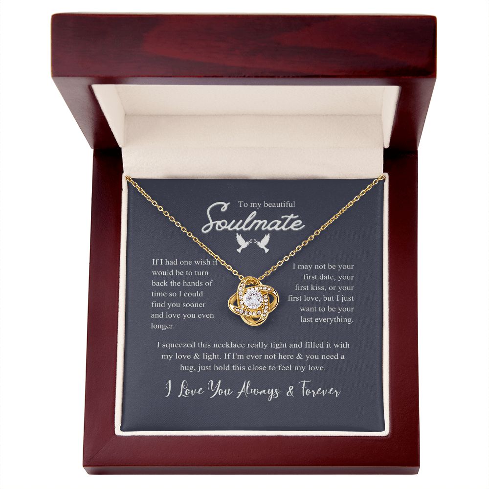 To My Soulmate Necklace, Soulmate Necklace Gift For Her, Love Necklace Gifts Hers, Gift For Love Of My Life, Soulmate Jewelry Valentines Day SNJW110914