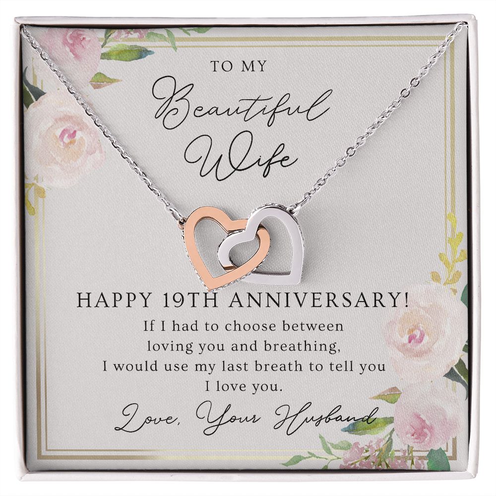 19th Anniversary Necklace Gift For Wife – 19 Years Wedding Jewelry ...