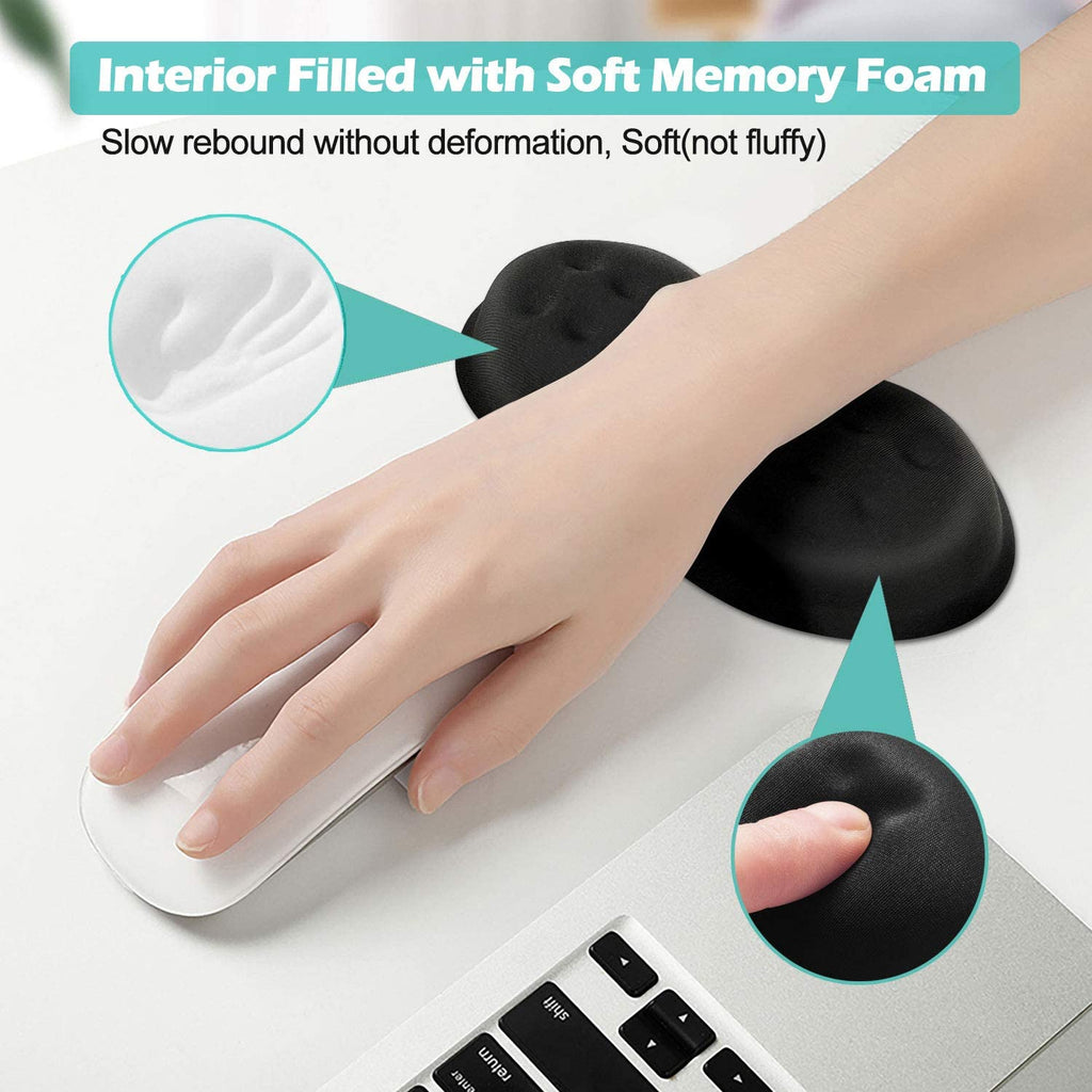 PC Gaming Cool Ergonomic Hand Rest Support for Computer Massage Holes Design Office Vankey Soft Memory Foam Mouse Wrist Rest Support Easy Typing Wrist Pain Relief and Repair Laptop 