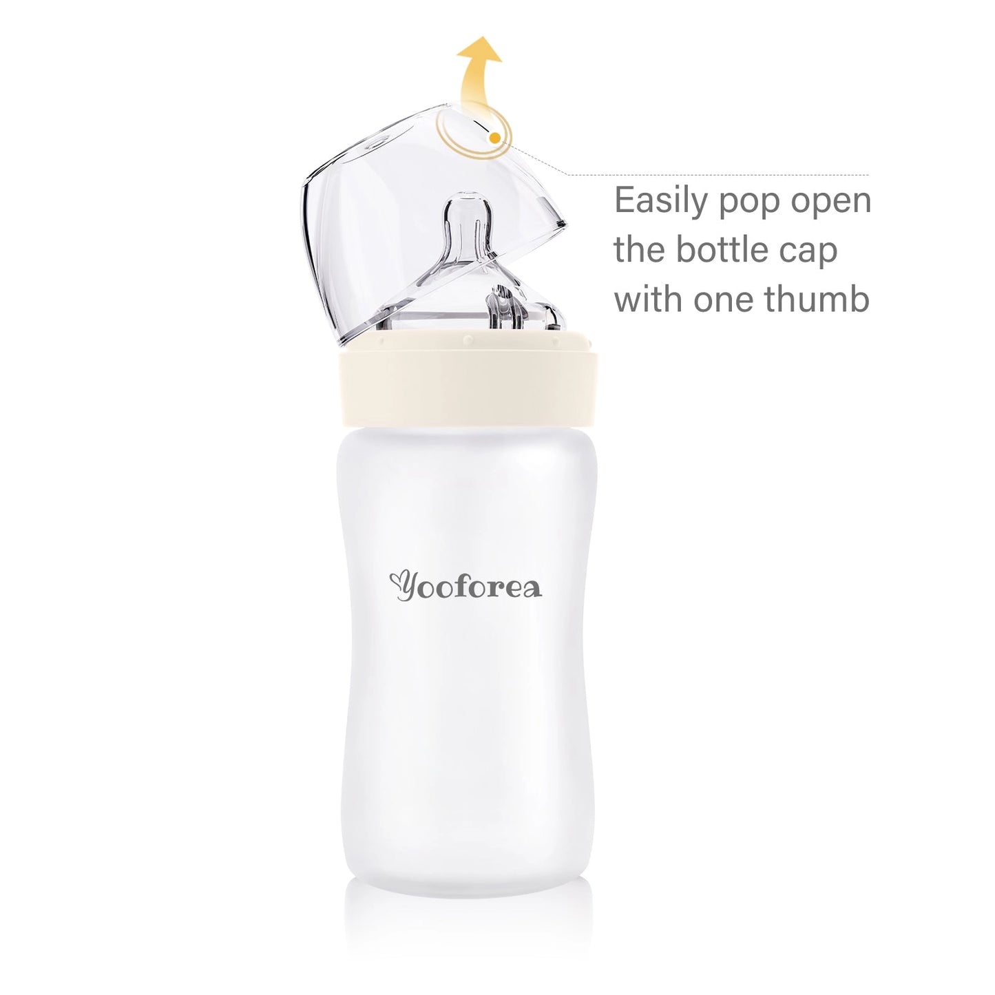 YOOFOREA - Silicone Coated Glass Baby Bottle