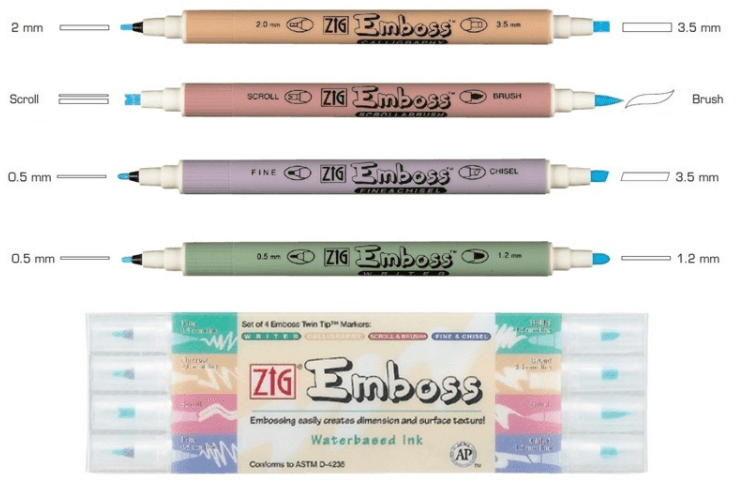 fluweel klein kortademigheid Embossing Pen Set - Zig Emboss | Artiful Boutique