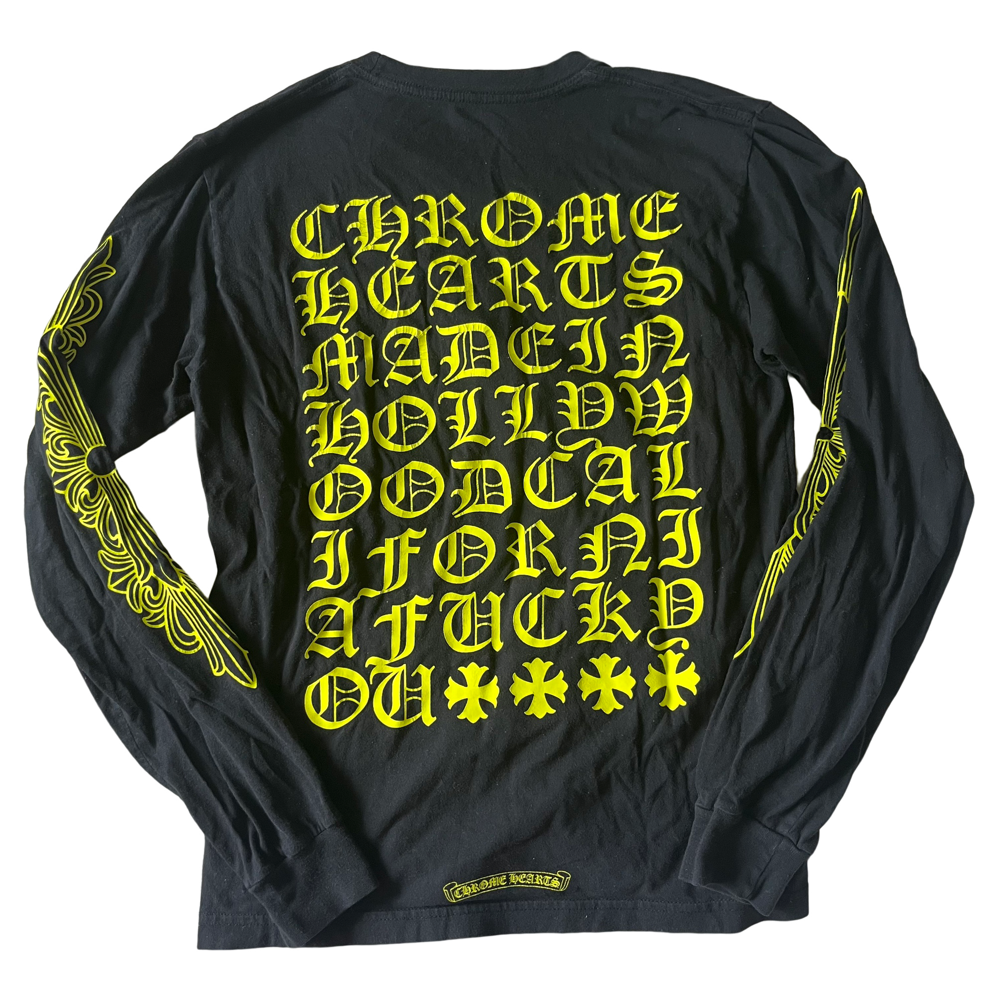 【希少】CHROME HEARTS NEON YELLOW L/S TEE