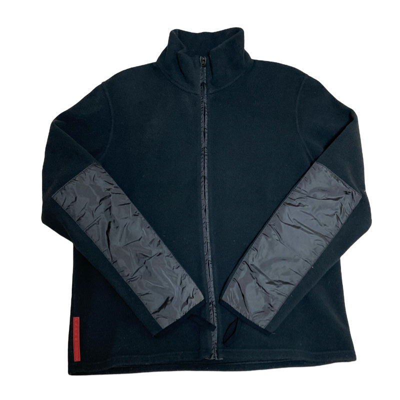 prada sport archive fleece jacket - perpustam.gov.my