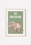 be awesome green dino art