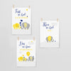 first we had each other blue and yellow nursery prints