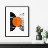 orange black circle art