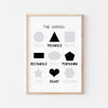 6pc Monochrome Educational Wall Art