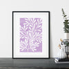 Set of 3 Purple Botanical Wall Art