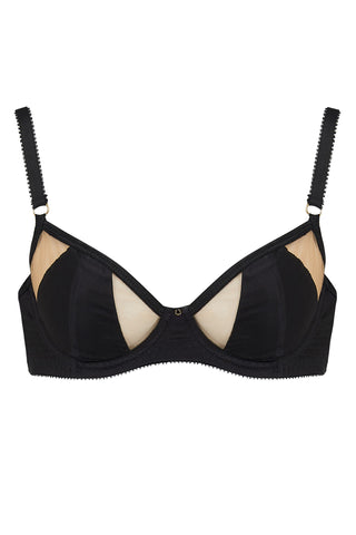 Edge o’ Beyond Madeleine bra is made from silk and 24 carat gold dipped hardware. This lingerie provides the perfect push up bra shape.