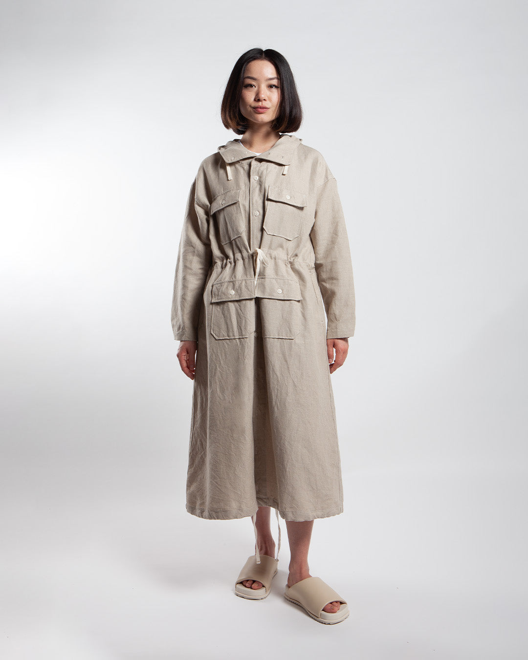 Engineered Garments Cagoule Dress Natural Linen Cotton