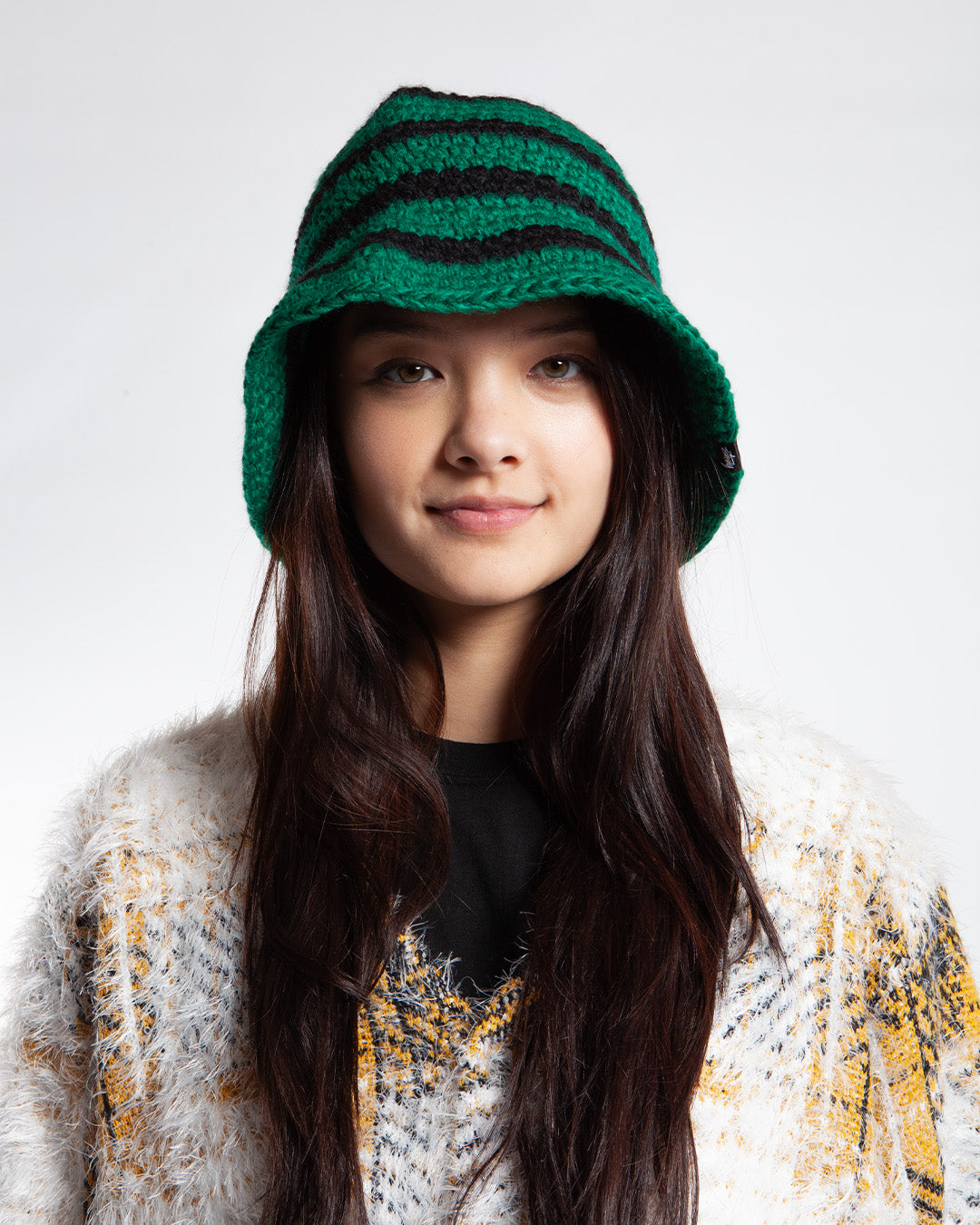 STUSSY JACQUARD KNIT BUCKET HAT ナチュラル - 帽子