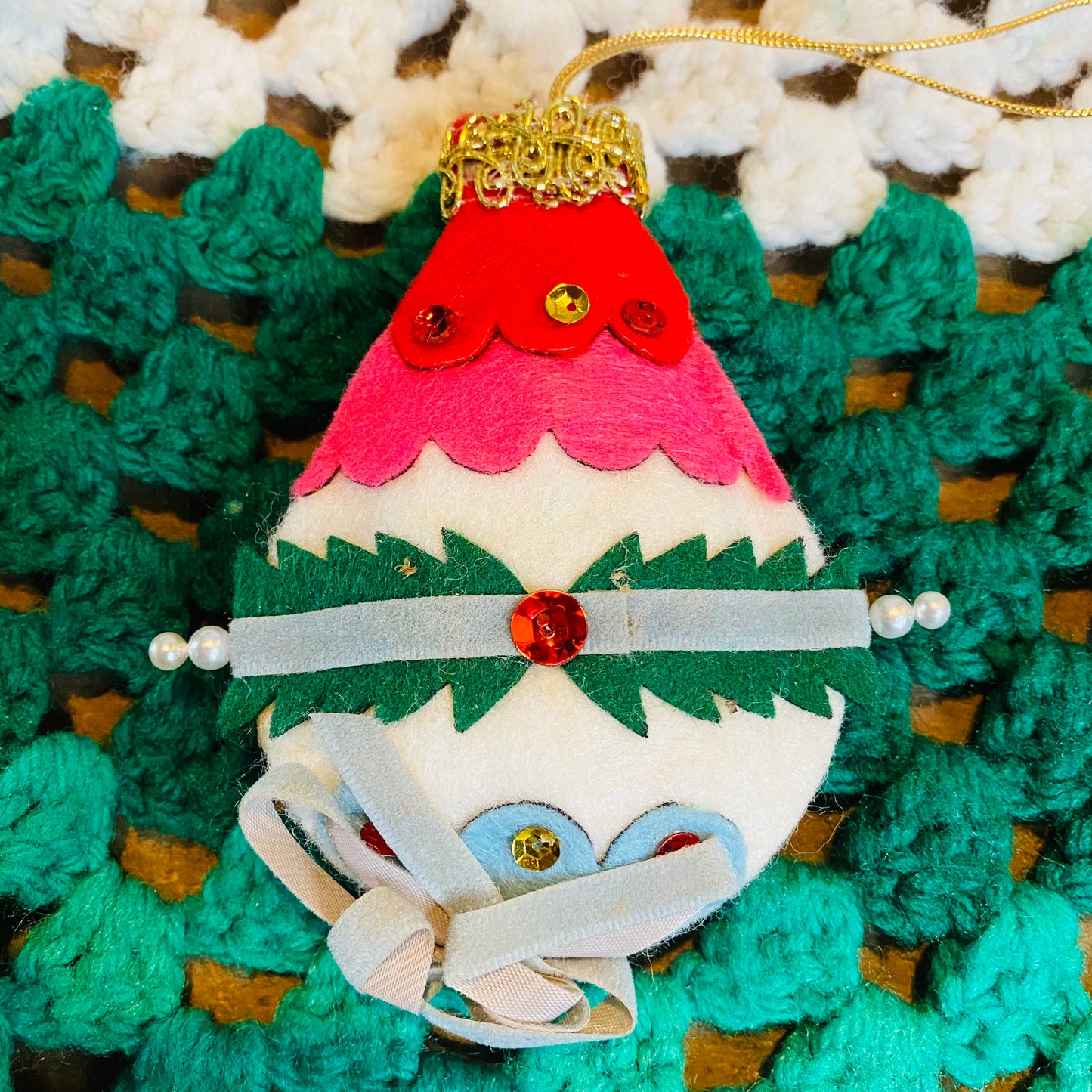 【vintage】フェルトのクリスマスオーナメント③
