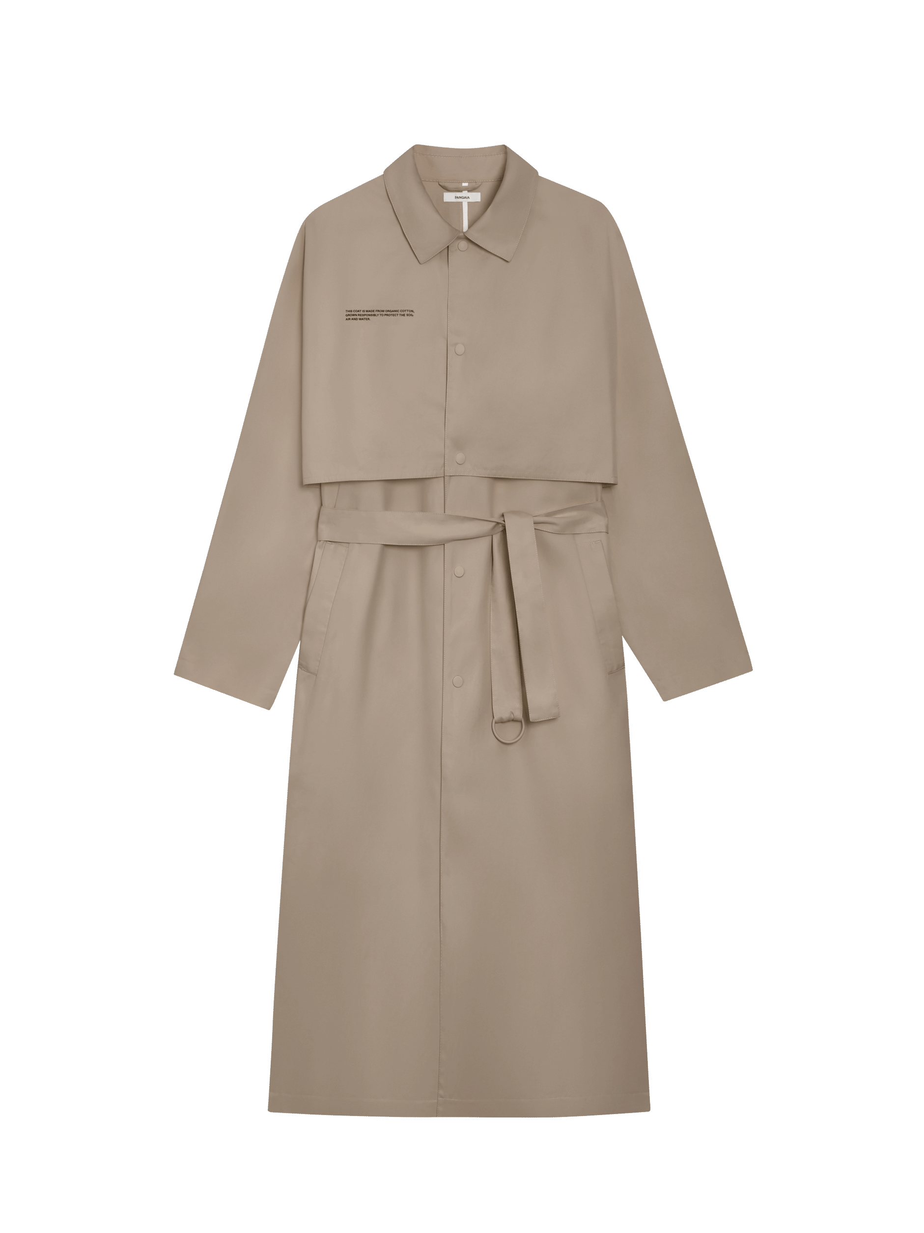 Organic Cotton Trench Coat - Taupe - Pangaia