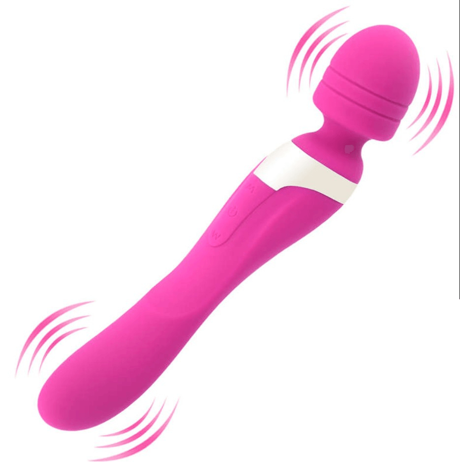 Vibrador Feminino Duplo Varinha Mágica E Consolo Magicmic 4609