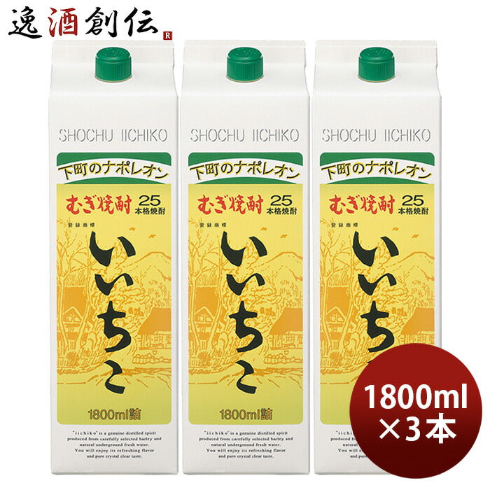 2021特集 2ケース 麦焼酎 いいちこ 1800mlパック 12本入り 2 20度 焼酎