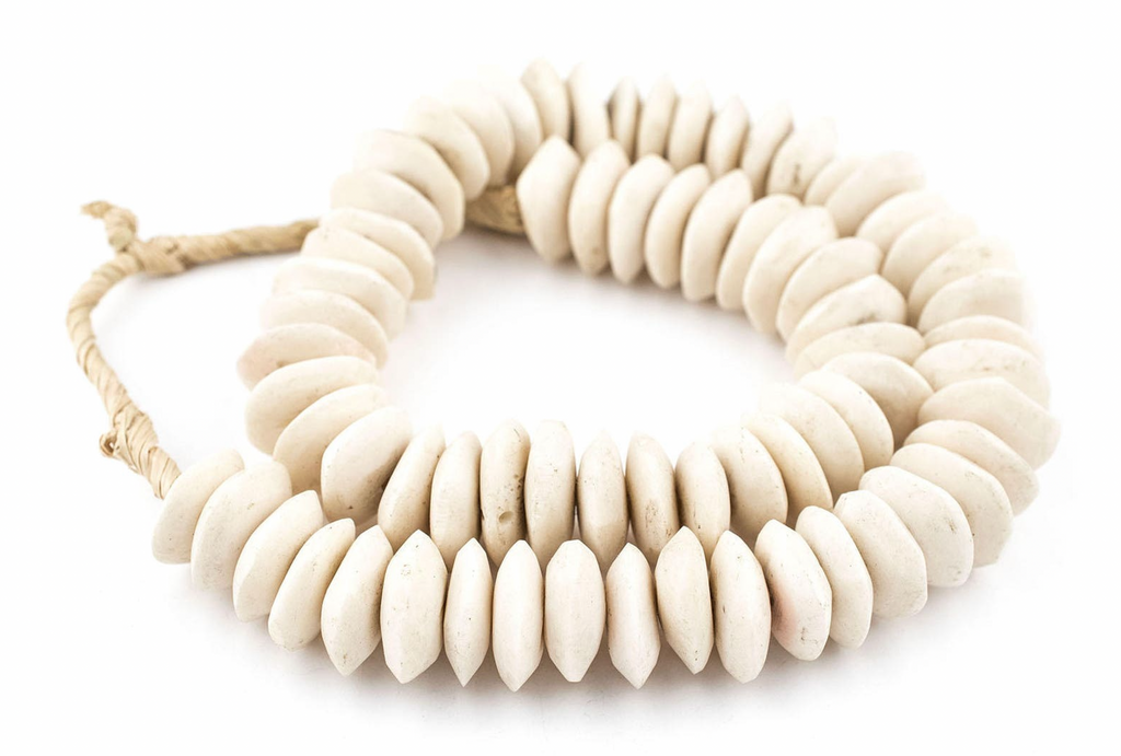 Shop 70 White Bone Beads from Austin Avenue on Openhaus