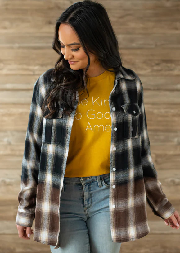 Black, Tan & White Flannel
