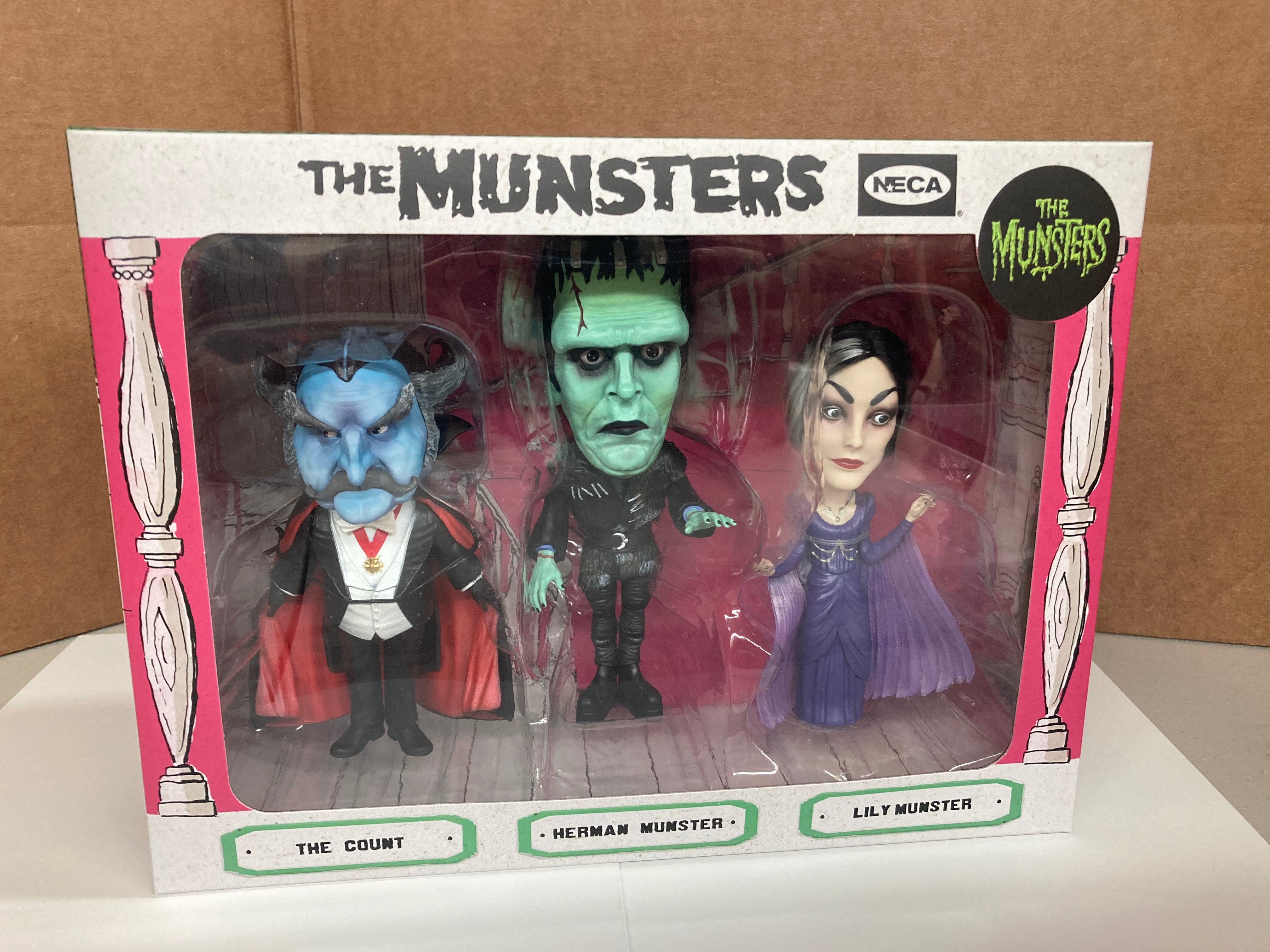 Munsters NECA Little Big Head set 2022 Rob Zombie movie MIB