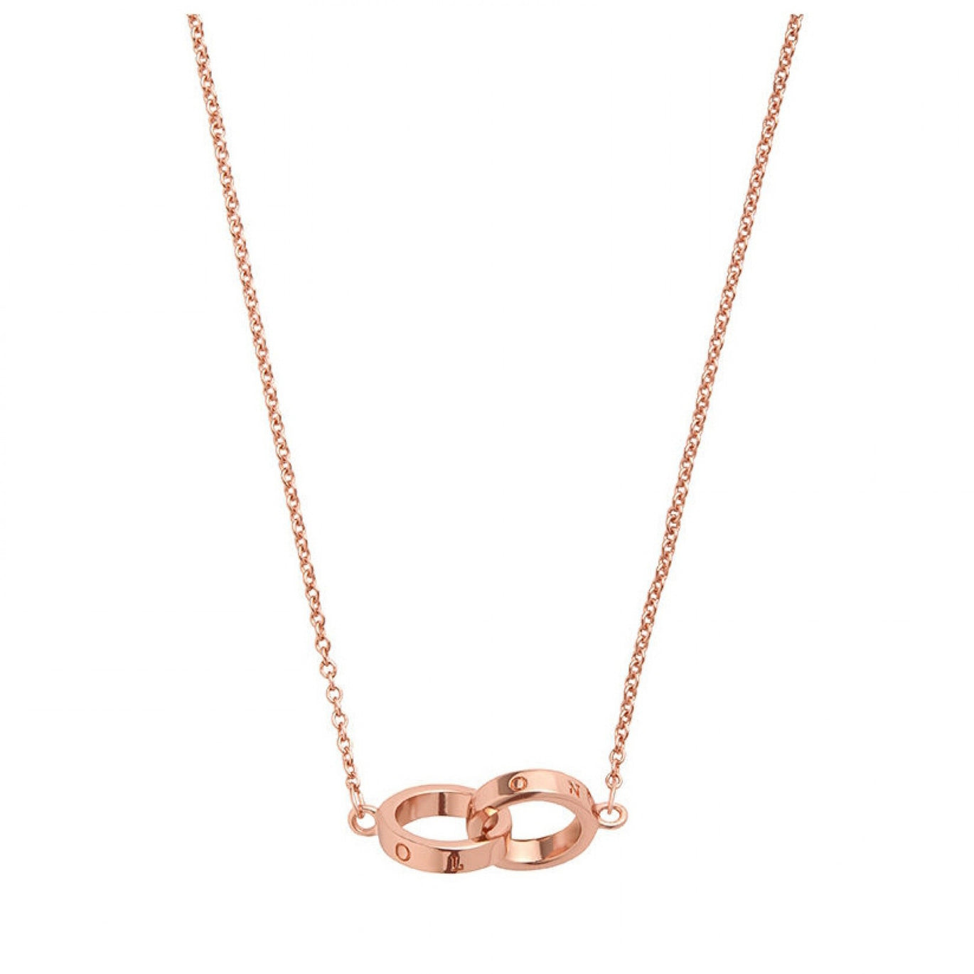 Olivia Burton Ladies Interlink Necklace Rose Gold