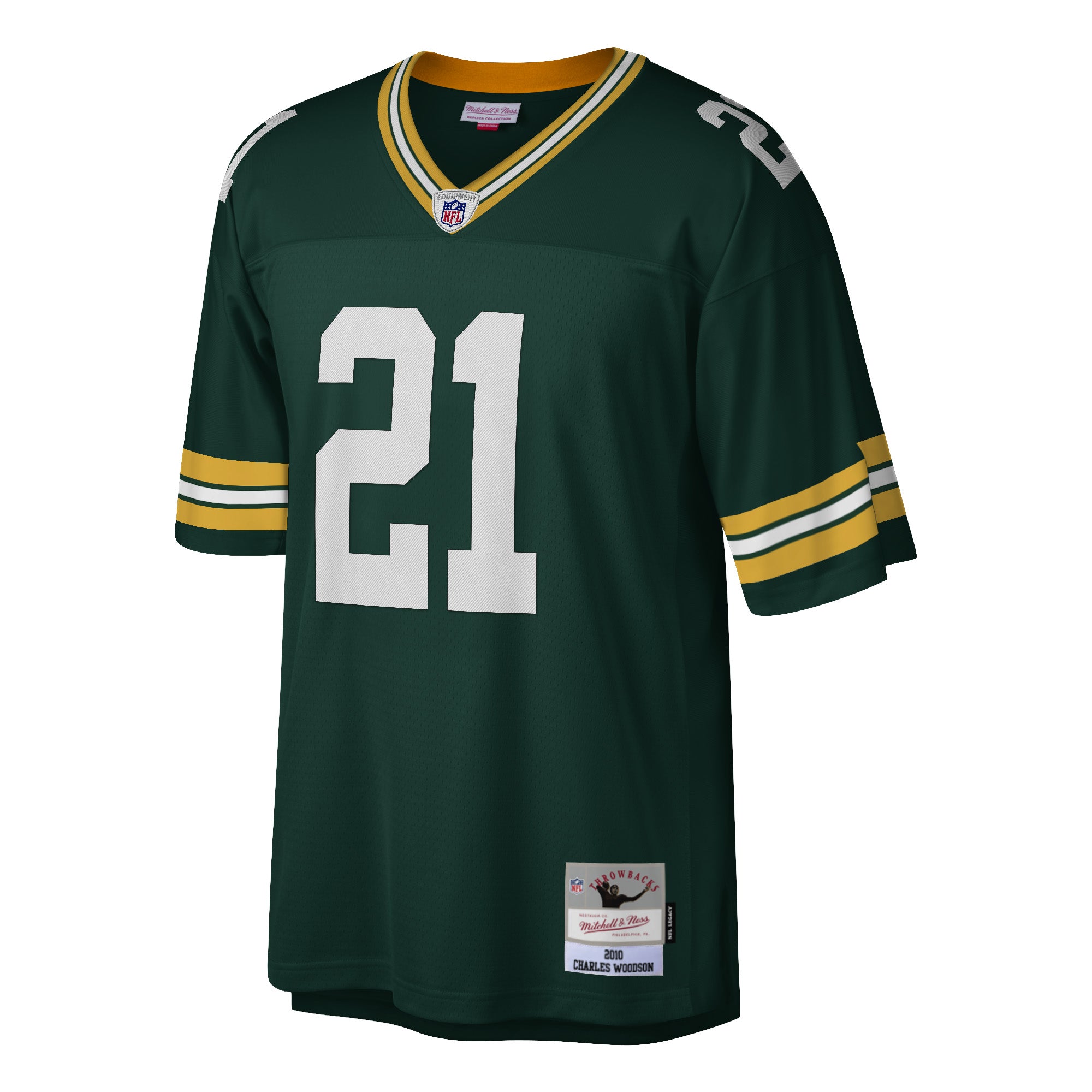 Charles Woodson Green Bay Packers Mitchell & Ness Big Tall 2010 Retired Player Replica Jersey –