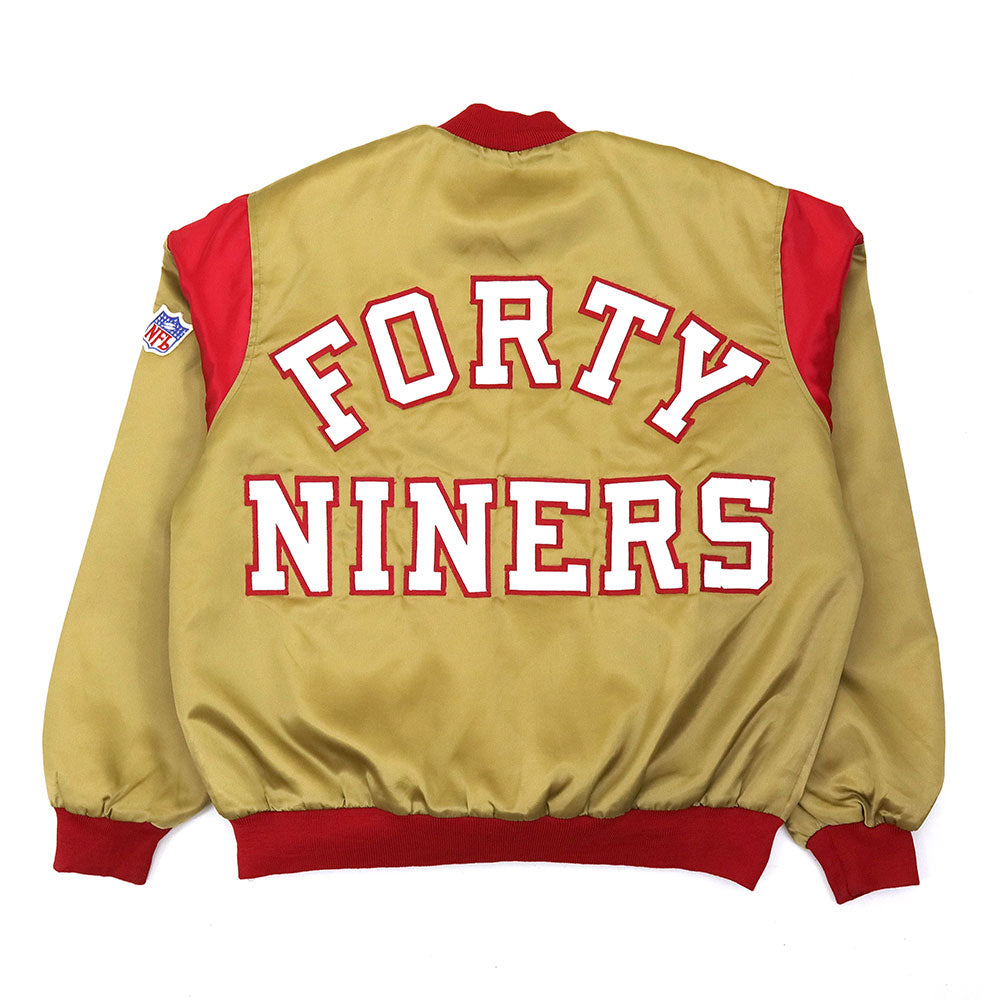 Authentic Vintage 49ers ChalkLine Team NFL Gold Satin jacket size Large