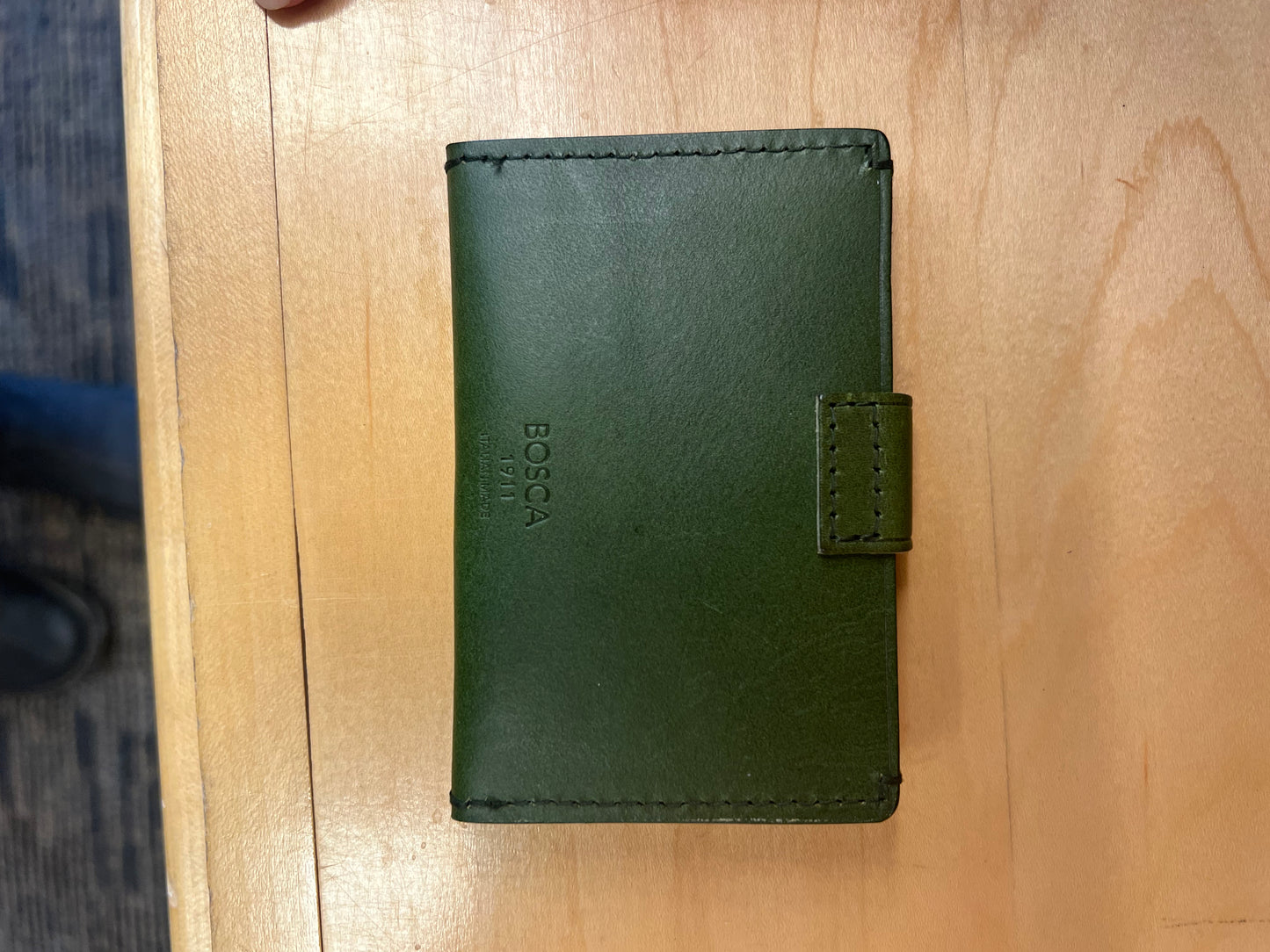 Bosca ITALO Tuck Tab Card Case Wallet (in Green, last one in stock)