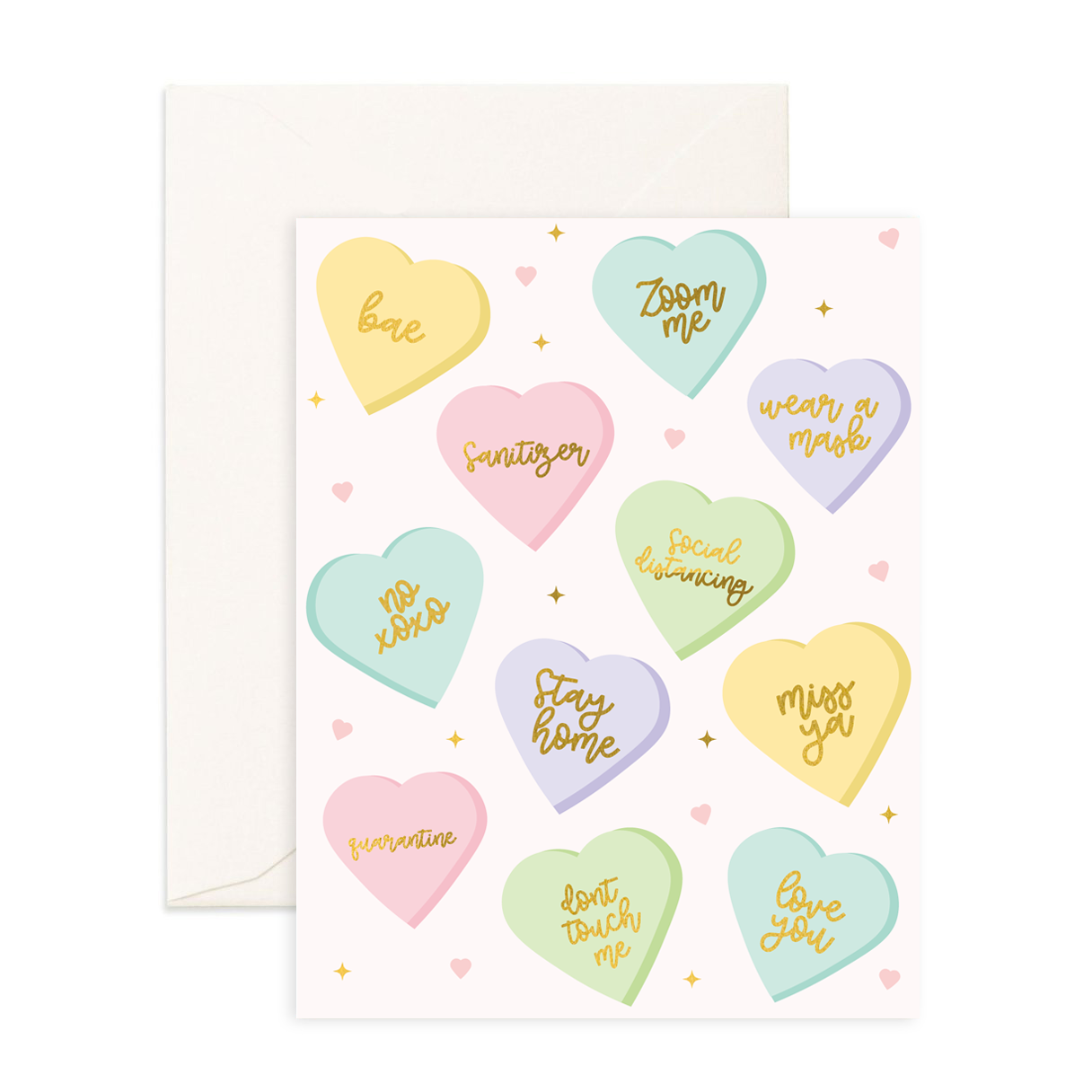 Amy Zhang Candy Hearts Valentine's Day Card Palm And, 45% OFF