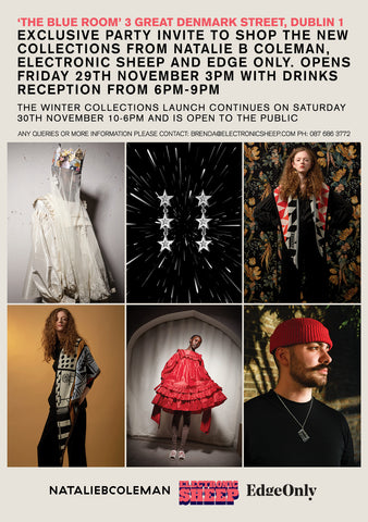 Winter Collection Launch invite Natalie B Coleman, Electronic Sheep, Edge Only