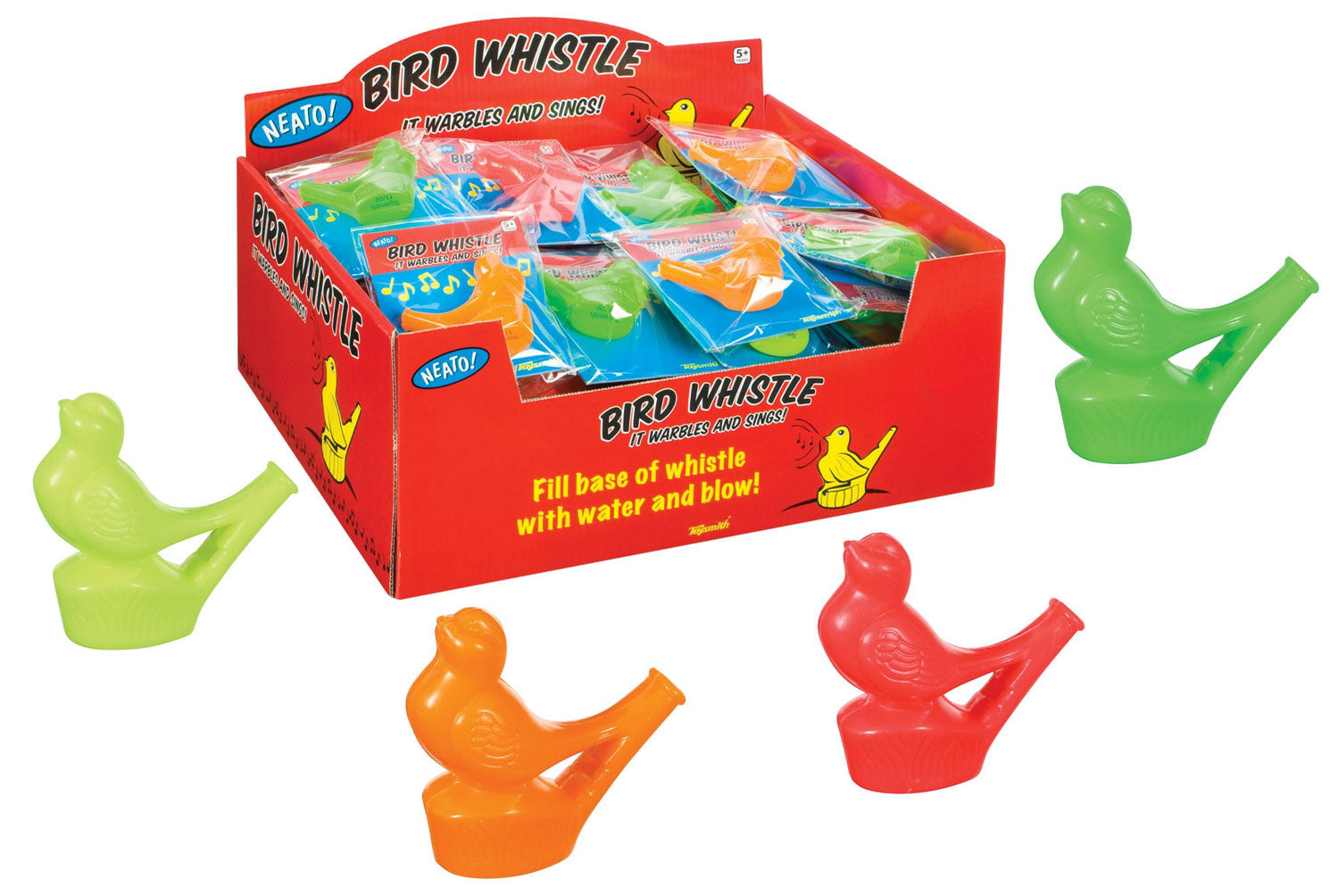 Set of 6 Warbling Bird Whistles Party Favors Speech Therapy Tool 