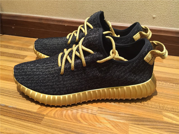 black and gold yeezy 350