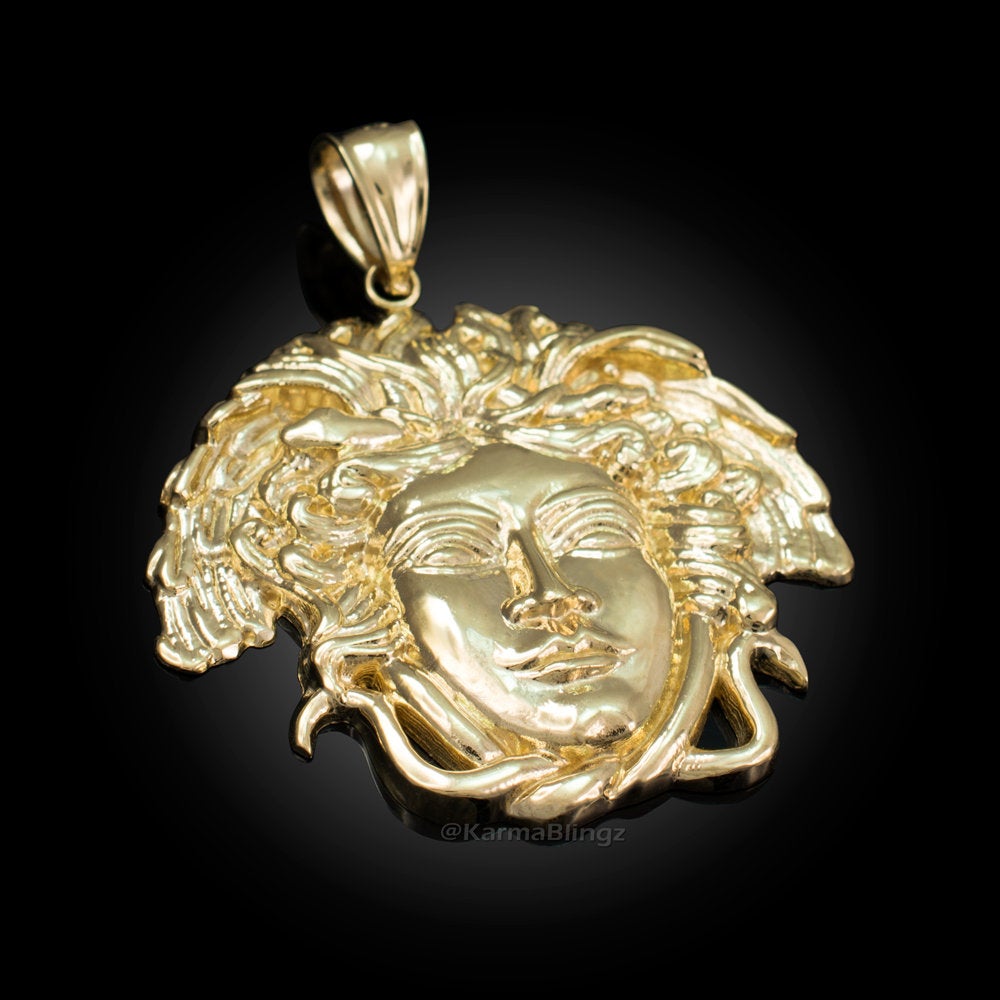 14k medusa pendant