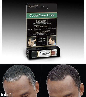 Irene Gari - Mens Cover Your Gray touch-up hair color stick, .15oz. Med Brown