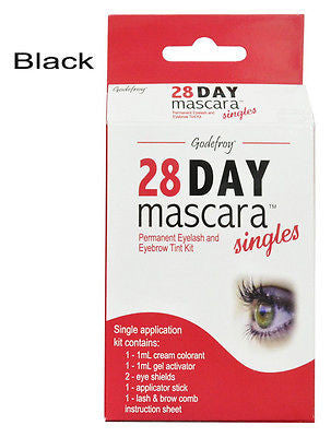 28 Day Singles Eyelash tint Mascara, Single application kit (black)