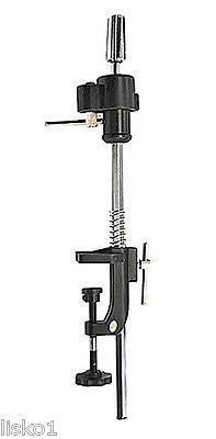 Manikin Head holder Black all Metal clamp on adjustable 8"-12" LMS