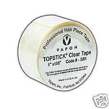 TOPSTICK CLEAR MENS 1" HAIR PIECE TAPE ROLL , FREE SHIPPING