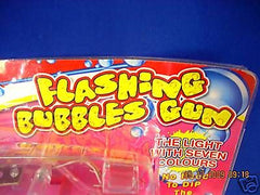 BUBBLE GUN 1-Kids outdoor Flashing Blowing Bubble Gun, Soap included, Flashing Colors