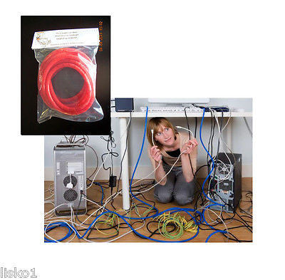 THE ORIGINAL "MONKEY CORD DETANGLER SOLUTION" GREAT FOR COMPUTERS (RED)