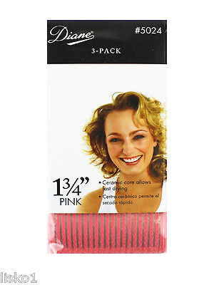 HAIR ROLLERS DIANE #5024 1-3/4" PINK SELF GRIP IONIC CERAMIC ROLLER