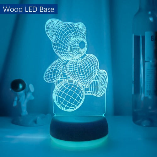 Teddy Love 3D Night Light