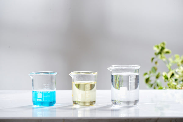 Beakers Filled with Liquid Ingredients