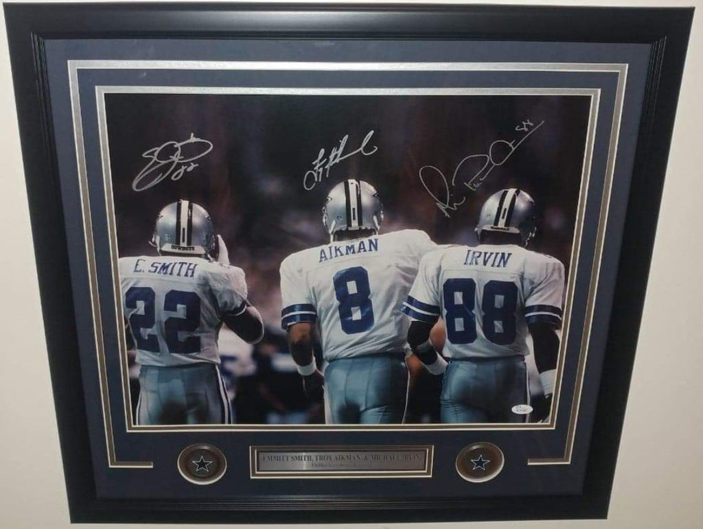 emmitt smith framed autographed jersey