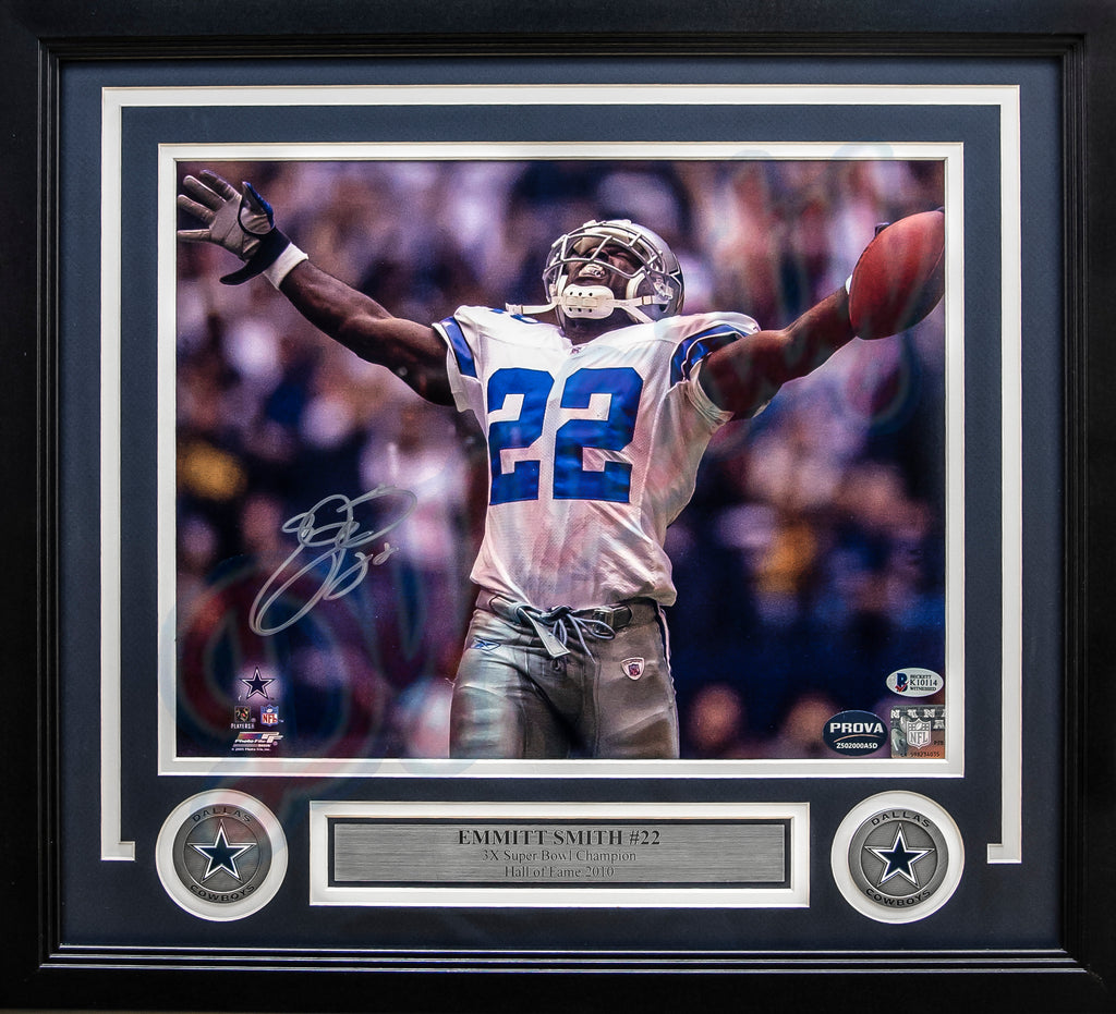 emmitt smith signed jersey framed