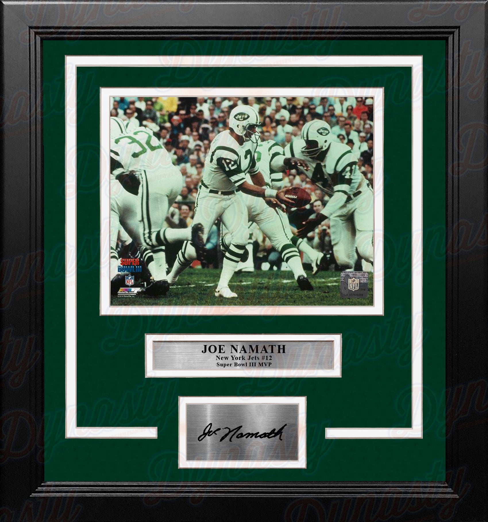 I0055159-Joe Namath Autographed New York Jets Jersey Framed